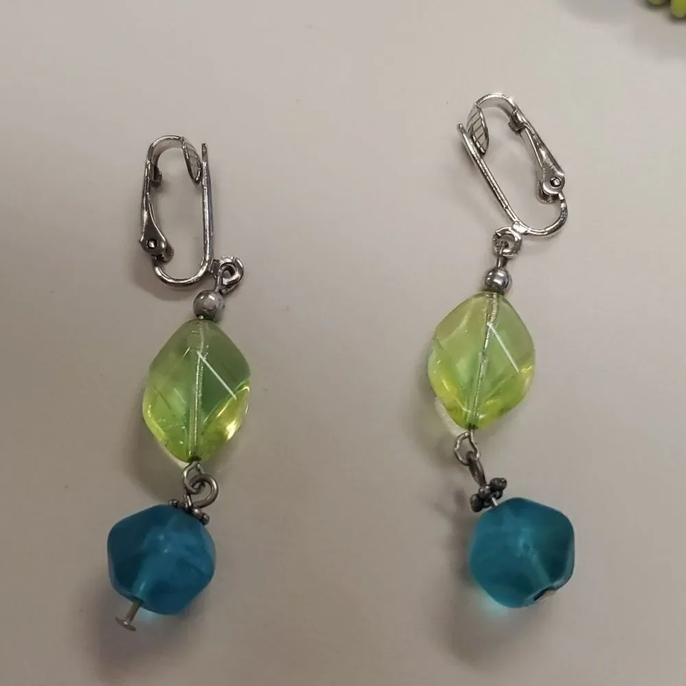 Necklace Clip On Earrings Set